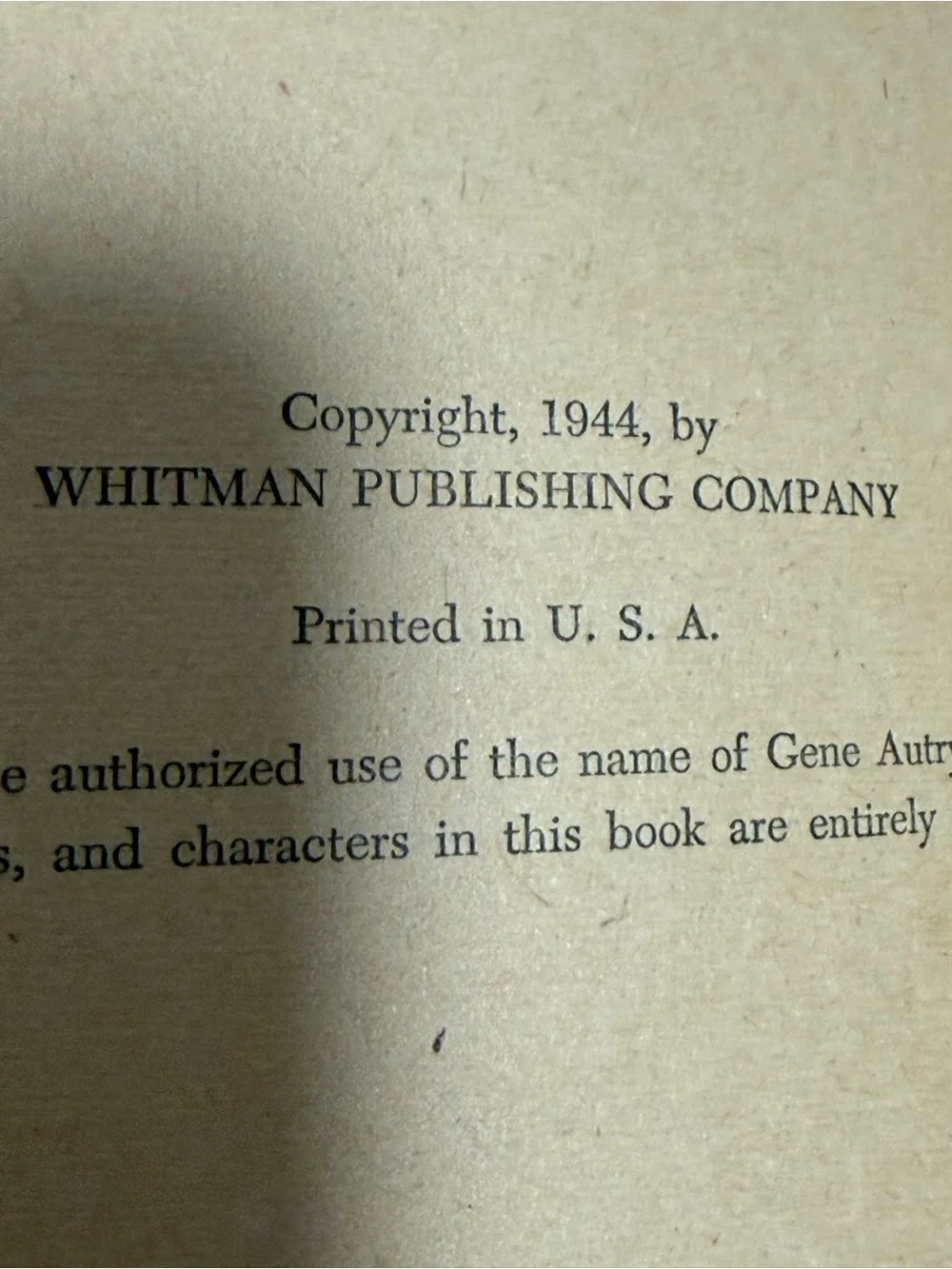 ⁠1944 Vintage Gene Autry & The Thief River Outlaws Whitman Hardcover Book